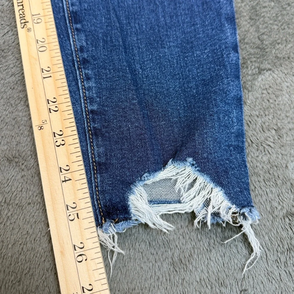 Loft Denim Jeans Size 6 Women Blue Medium Wash Button Fly Raw Hem‎ - Picture 7 of 12